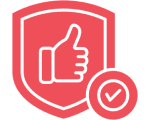 Protected with checkmark icon